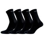 David Benjamin Unisex 4'lü Premium Kutulu Pamuklu Tenis & Kolej Çorabı Kadın & Erkek - Nefes Alabilen, Dayanıklı, Yumuşak ve Rahat, Spor, Koşu, Yürüyüş Çorabı - Dikişsiz, Ter Emici (Siyah, 47-50)