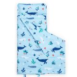 david's kids Çıkarılabilir Yastıklı Bebek Şekerleme Mat Seti, Erkek Kız Çocuklar için Ultra Yumuşak Pijama Çantaları, Okul Öncesi, Kreş, Toplama Tasarımlı Çocuk Uyku Tulumu, 127 cm x 50 cm, Okyanus
