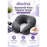 davina® ErgoTrip Visco Seyahat Yastığı, Ergonomik Boyun Desteği