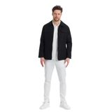 Davix Erkek Siyah İlkbahar Over Jacket İnce Ceket%100 Linen Keten Yeni Sezon Siyah 52
