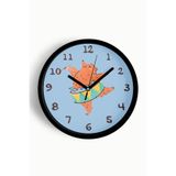 Davul Çalan Sevimli Ayı Çocuk Odası Duvar Saati - 30cm - Önü Camlı Siyah Kasa - Sessiz Mekanizma, JH1049S30SKP