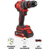 Dawreek 10mm Darbesiz Matkap 36 W Güçlü Kömürsüz Motor ve Çift Batarya ile