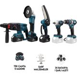 Dawreek Beşli Set MK350 (Budama Testeresi 13 MM Ç.Mandren+S.Sıkma+Ş.Spral+Ş.Hilti)