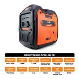 Dawreek Dp4000 3Kw Benzinli İnverter Jeneratör