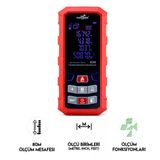 Dawreek Lazerli Mesafe Ölçer H01RED 80 Metre Dijital El Tipi Mesafe Ölçüm Cihaz