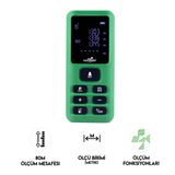 Dawreek Mesafe Ölçer E40 Green 80 Metre Dijital El Tipi Mesafe Ölçüm Cihazı