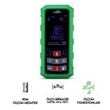 Dawreek Mesafe Ölçer H01 Green 80 Metre Dijital El Tipi Mesafe Ölçüm Cihazı