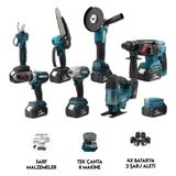 Dawreek Sekizli Set Dbml (Led Aydınlatma+ Ş.hilti+Ş.spral+S.sıkma+13Mm Ç.mandren+Ş.dekupaj+Budama Testeresi+Bağ Makas)