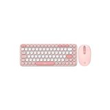 Daxi MK350 Creator Pro Combo Sessiz 3 Kanallı Bluetooth + 2.4G Wireless Türkçe Q Klavye Mouse Seti (Pembe)
