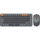 Daxi MK350 Creator Pro Sessiz 3 Kanallı Bluetooth + 2.4g Wireless Türkçe Q Klavye Mouse Seti - Gri