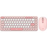 Daxi MK350 Creator Pro Sessiz 3 Kanallı Bluetooth + 2.4g Wireless Türkçe Q Klavye Mouse Seti - Pembe