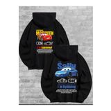 Daxia SEVGİLİ KOMBİN McQueen Sally Sırt Baskılı Sevgili Çift Kombini Kapüşonlu Sweatshirt 2 li TakIM