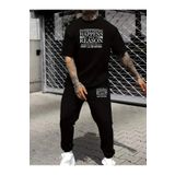 DAXİS Sportwear Company ERKEK Baskılı Eşofman Takımı Tişört Jogger Eşofman Altı - Alt Üst Takım