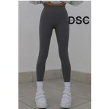 DAXİS Sportwear Company Kadın Gri Yüksek Bel Dikişsiz Fitilli Tayt