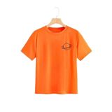 DAXİS Sportwear Company SATÜRN GEZEGEN BASKILI ÇOCUK TİŞÖRT - BİSİKLET YAKA T-SHIRT KIZ ERKEK
