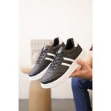 Daxors D0163 Günlük Ortopedik Erkek Sneaker Spor Ayakkabı Siyah-beyaz