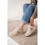 Daxors D163 Günlük Ortopedik Kadın Sneaker Spor Ayakkabı - Bej