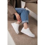 Daxors D163 Günlük Ortopedik Kadın Sneaker Spor Ayakkabı - Beyaz