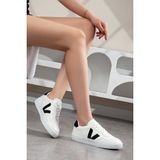 Daxtors Anka Günlük Ortopedik Kadın Sneaker Spor Ayakkabı - Beyaz