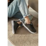 Daxtors D0158 Günlük Ortopedik Kadın Sneaker Spor Ayakkabı - Siyah - Beyaz