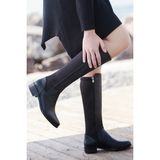 Daxtors D3025 Kadın Günlük Çizme Bootie Çizme İthal Malzeme ile Şık Tasarım ve Konfor - Siyah