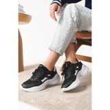 Daxtors Garantili D1152 Günlük Ortopedik Kadın Sneaker Spor Ayakkabı - Siyah - Beyaz