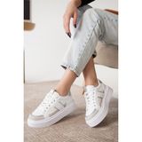 Daxtors Garantili D2501 Günlük Ortopedik Kadın Sneaker Spor Ayakkabı - Gümüş
