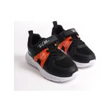 Daxtors Garantili Ray Max Günlük Ortopedik Çocuk Unisex Sneaker Spor Ayakkabı Siyah-oranj