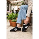 Daxtors Ortopedik Kadın Sneaker Spor Ayakkabı Siyah Renk Düz Taban ile Rahat Adımlar