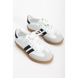 Daxtors Sanbo Ortopedik Unisex Çocuk Sneaker Beyaz Renkli Düz Tabanlı Spor Ayakkabı