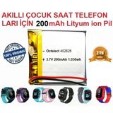 Day 200 Mah Twox Q19 Akilli Cocuk Saat Telefon Batarya - Pil 3.7V 200Mah 582728 Pil