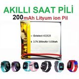 Day 200 Mah Twox Q90 Akilli Cocuk Saat Telefon Batarya - Pil 3.7V 582728 Pil