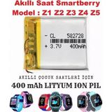 Day 400 mAh Akıllı Saat Smartberry Z1 Z2 Z3 Z4 Z5 modeline uyumlu batarya pil Ölçüler : 58x27x28