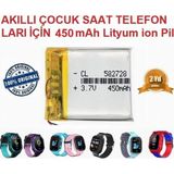 Day 450 Mah Twox Q12 Akilli Cocuk Saat Telefon Batarya - Pil 3.7V 450Mah 582728 Pil
