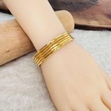 Day 5 Adet Bilezik Gold Gerçek Altın Görünümlü ince Ajda Ray Parlak Sade STANDART ÖLÇÜ