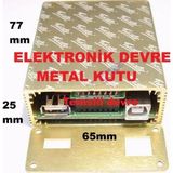 Day Elektronik Devre Kutusu Alüminyum Gümüş Renk Metal Boş Kutu USB PORT Ve USB UPLINK Giriş