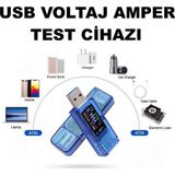 Day Gaqqee AT34 USB 3.0 Renkli LCD Voltmetre Ampermetre Gerilim Akım Ölçer Multimetre Pil Şarj Power Bank USB Test Cihazı
