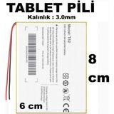 Day Imet T62 Tablet Batarya Pil 3.7V 2250MAH Lithium Battery Ölçüler : 80CM x 60 cm x 3mm