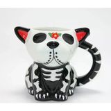 Day Of The Dead Figürlü 3D Kabartmalı Porselen Kupa Alk4896