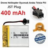 Day Ph 2.0 400 Mah 3.7v Siyah Soket Drone Helikopter Oyuncak Araba Telsiz Telefon Pili