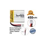 Day Ph 2.0 450 Mah 3.7v Siyah Soket Drone Helikopter Oyuncak Araba Telsiz Telefon Pili