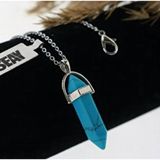 Day Turkuaz (Firuze) Taşı Erkek Kadın Uniex Kolye Çivi Şeklinde Doğaltaş Kolye (Hediye Kutulu) Kolyecı000071