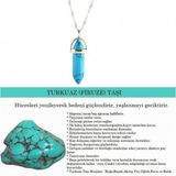 Day Turkuaz (Firuze) Taşı Erkek Kadın Uniex Kolye Çivi Şeklinde Doğaltaş Kolye (Hediye Kutulu) Kolyecı000101