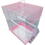 DaYang 30x23x39 cm Çift Renk İki Kapılı Düz Muhabbet Kafes