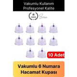 Dayanıklı 10 Adet 6 Numara Hacamat Masaj Kupası Selülit Çatlak Omuz Sırt Bel Tutulması Rahatlatıcı