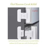 Dayanıklı 4 Adet Buzdolabı Çekmece Dolap Kapağı Çocuk Kilidi Buzdolabı Gardırop Güçlü Yapışkan