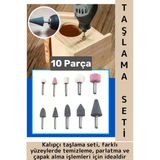Dayanıklı Atölye Tamir Metal Ahşap Plastik Parlatma Temizleme Çapak Alma Kalıpçı Taşlama Seti 10 Prç