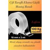 Dayanıklı Çift Taraflı İz Bırakmaz Şeffaf Çok Amaçlı Tamir Silikon Bant Güçlü Montaj 18Mm X 2Mt