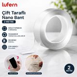 Dayanıklı Çift Taraflı İz Bırakmaz Şeffaf Çok Amaçlı Tamir Silikon Bant Güçlü Montaj 30Mm X 2Mt