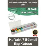 Dayanıklı Düzenleyici Organizer Abs Plastik Şeffaf Haftalık Günlük 7 Bölmeli Hap Saklama Kutusu - Beyaz - diğer